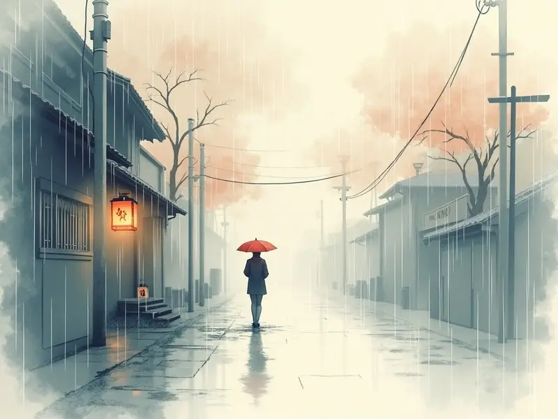 夢のイラスト:雨