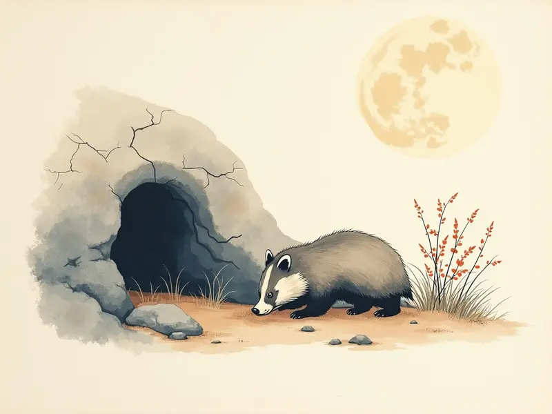夢のイラスト:アナグマ
