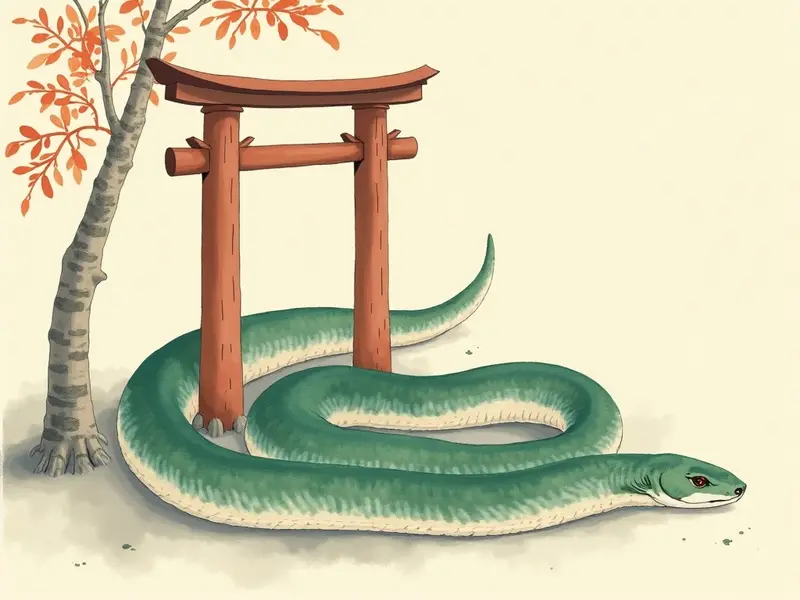夢のイラスト:青大将