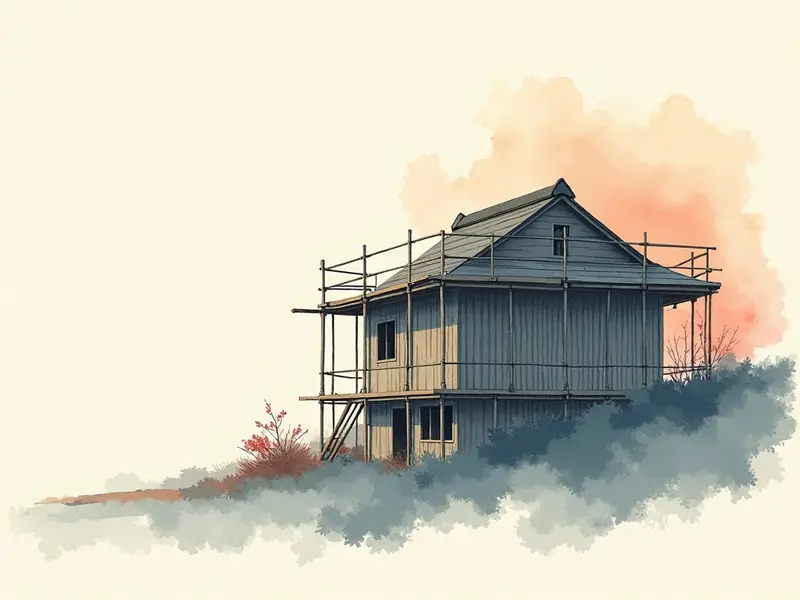 夢のイラスト:足場