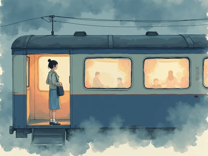 夢のイラスト:電車に乗る