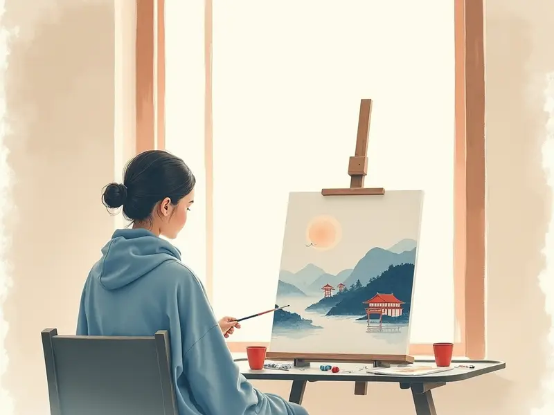 夢のイラスト:絵を描く