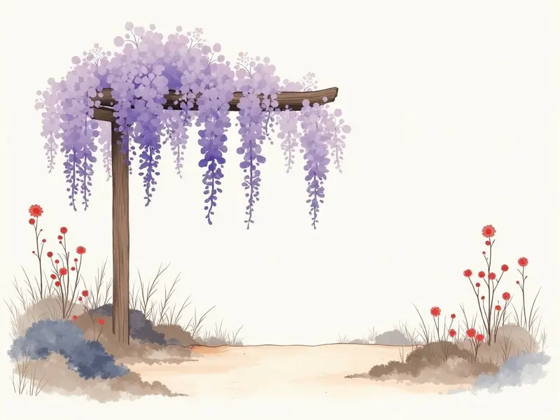夢のイラスト:藤棚