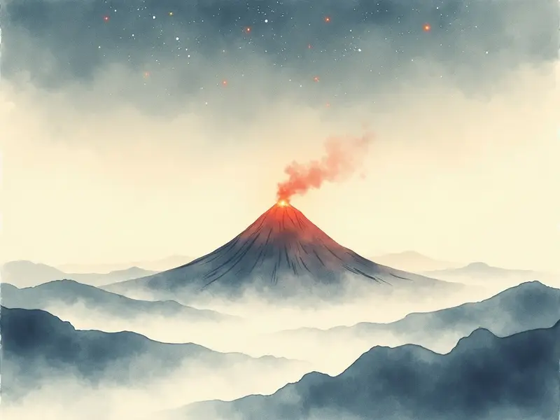 夢のイラスト:噴火