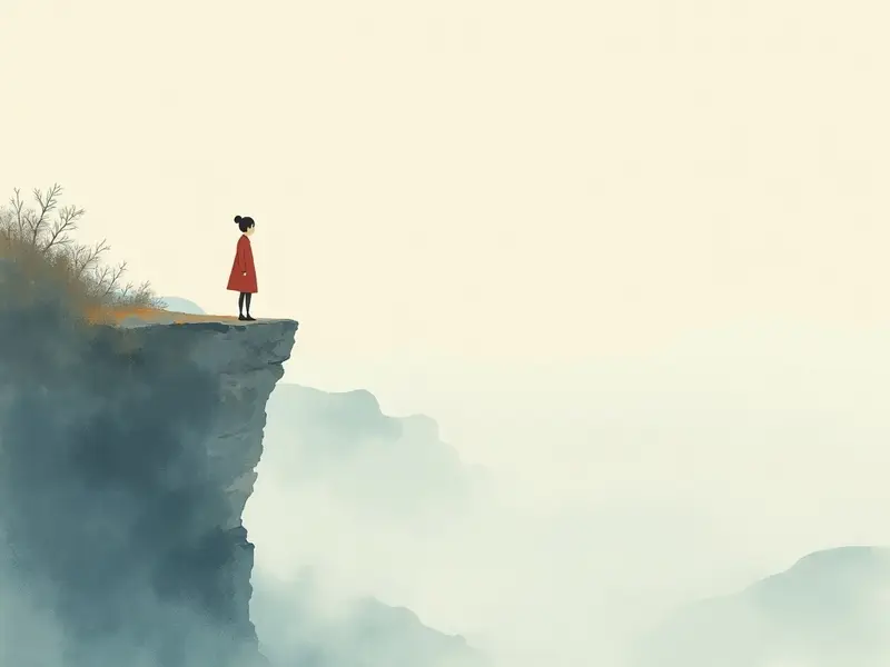 夢のイラスト:崖