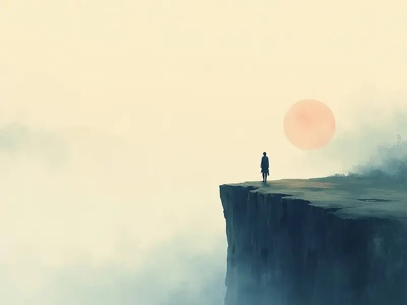夢のイラスト:崖