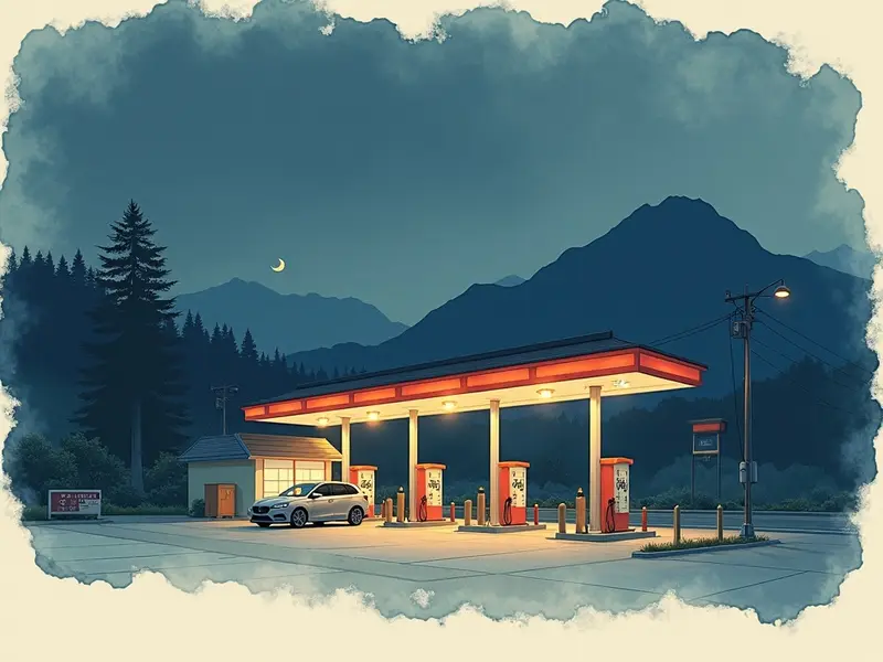 夢のイラスト:ガソリンスタンド
