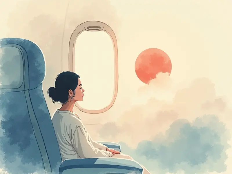 夢のイラスト:飛行機に乗る夢