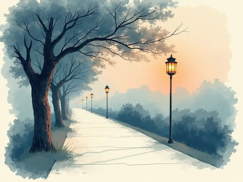 夢のイラスト:歩道