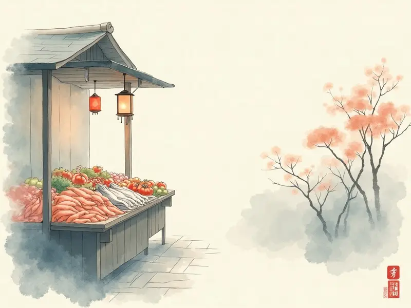 夢のイラスト:市場