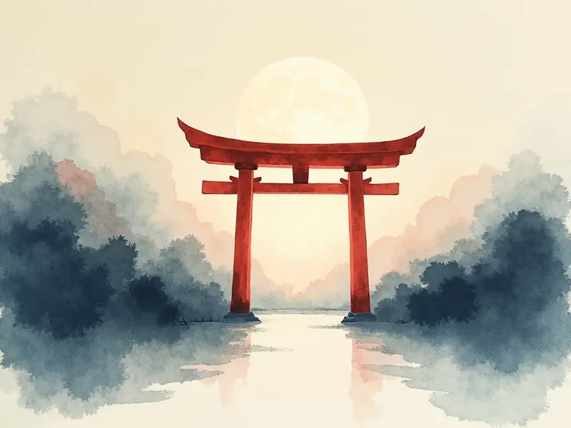 夢のイラスト:神社
