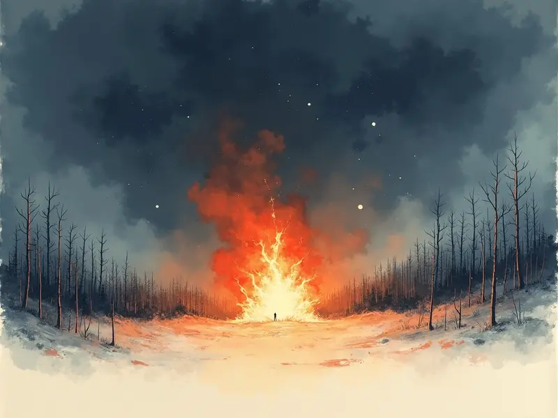 夢のイラスト:火事