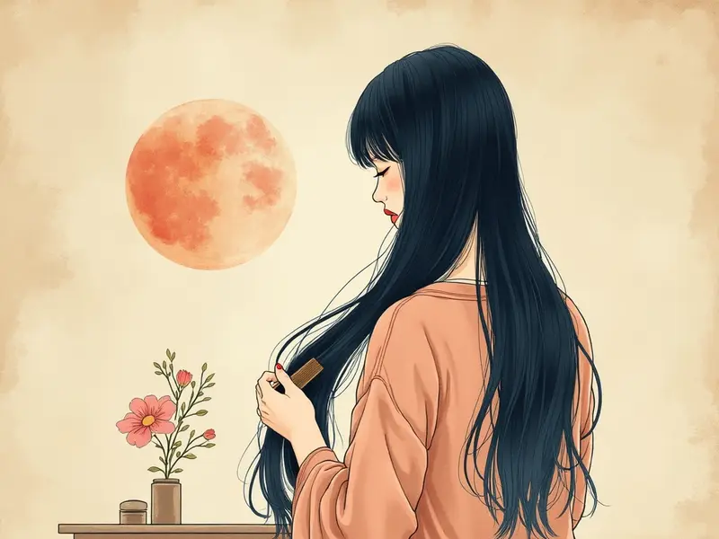夢のイラスト:髪の毛