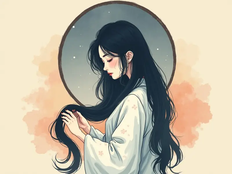 夢のイラスト:髪をとかす夢