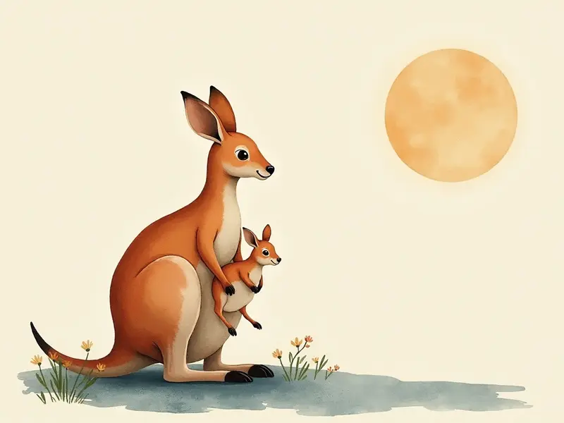 夢のイラスト:カンガルー