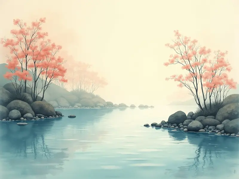 夢のイラスト:川底