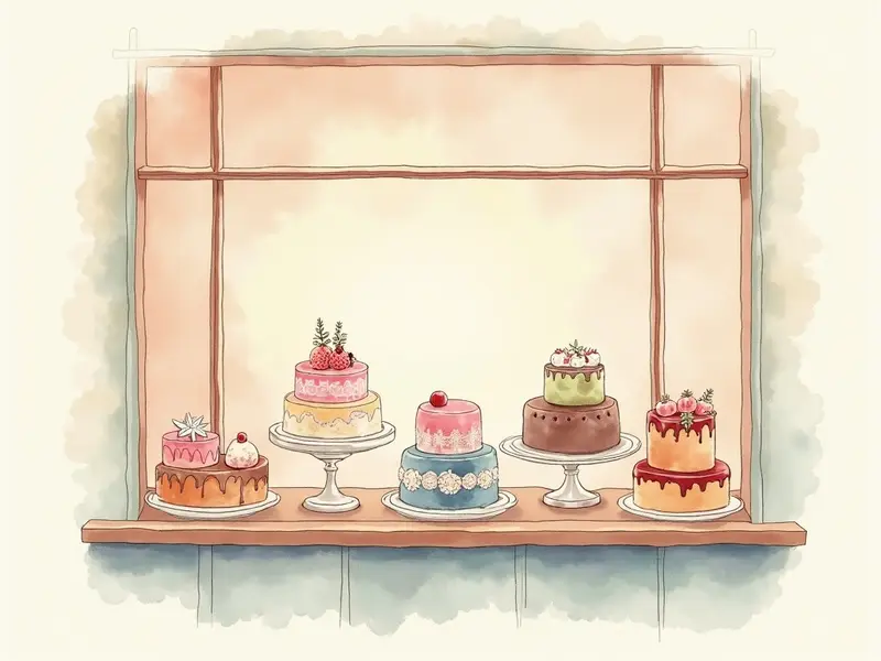 夢のイラスト:ケーキ屋