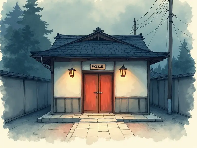 夢のイラスト:警察署