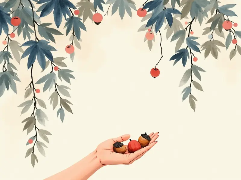 夢のイラスト:木の実