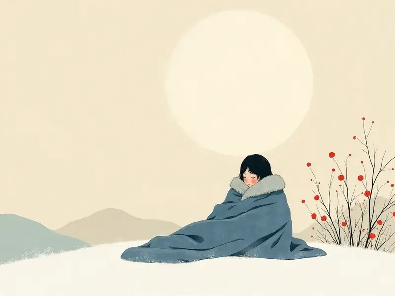 夢のイラスト:凍える寒さ