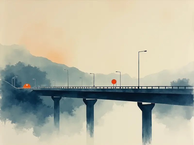 夢のイラスト:高架橋