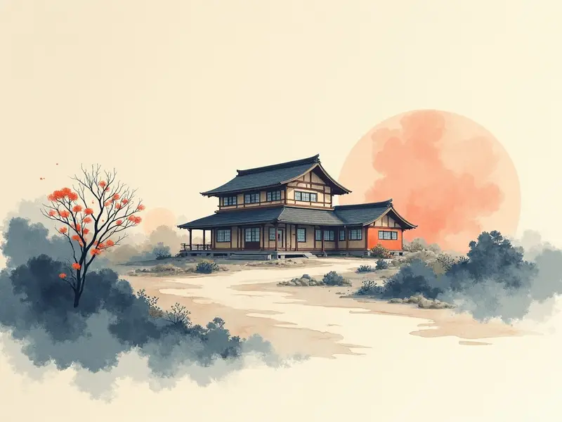 夢のイラスト:古民家
