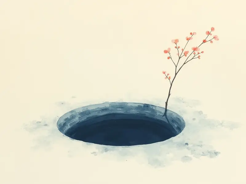 夢のイラスト:氷の穴