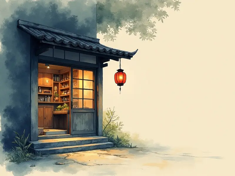 夢のイラスト:骨董品店