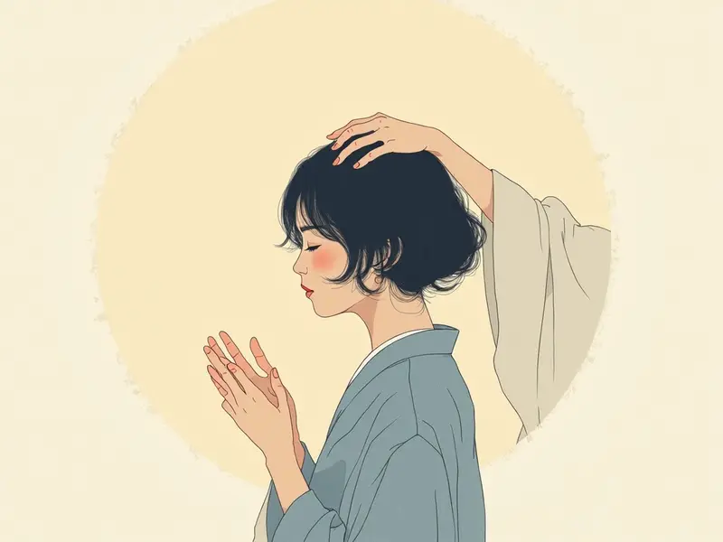 夢のイラスト:後頭部