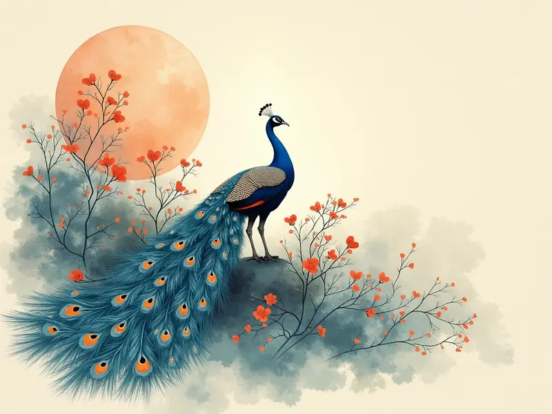 夢のイラスト:孔雀