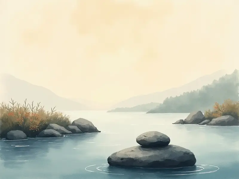 夢のイラスト:丸い石