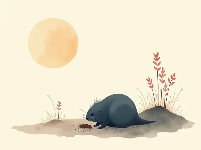 夢のイラスト:モグラ