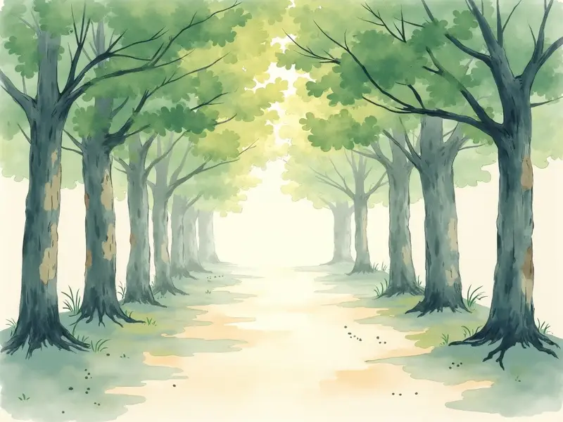 夢のイラスト:並木道