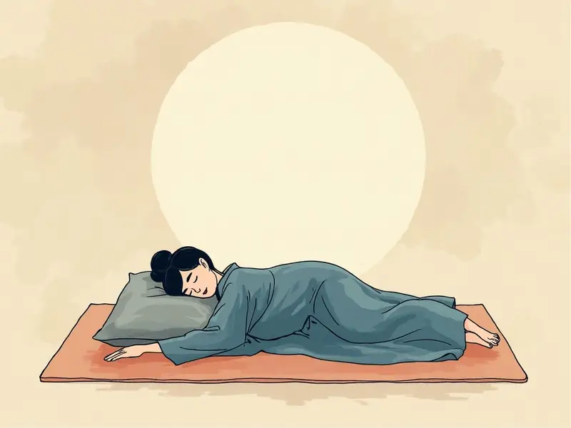 夢のイラスト:眠りに落ちる夢