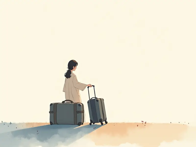 夢のイラスト:荷物を開ける