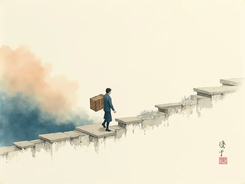 夢のイラスト:重い物を運ぶ