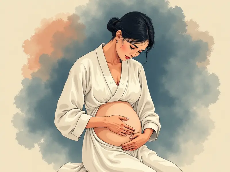 夢のイラスト:お腹の張り