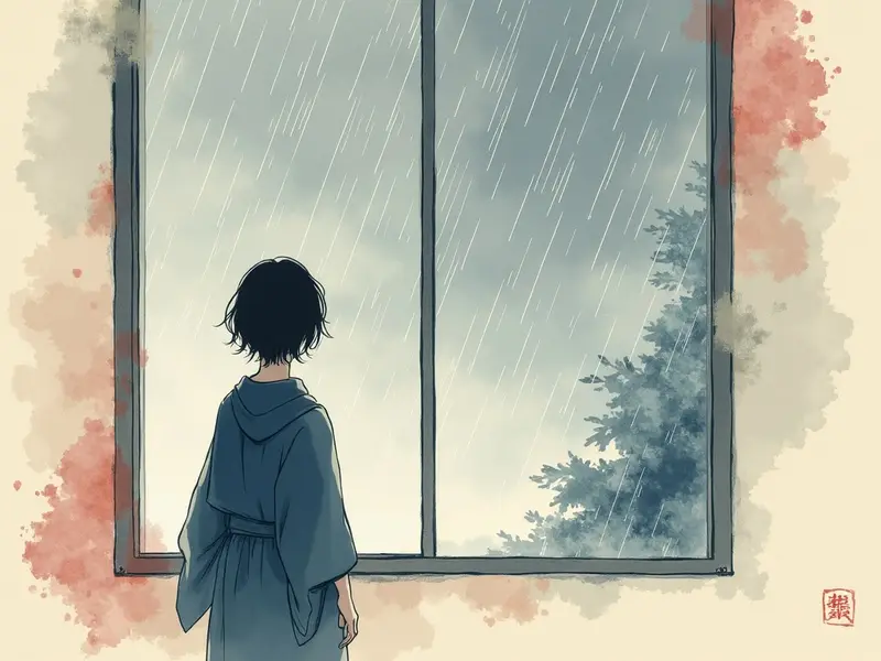 夢のイラスト:大雨