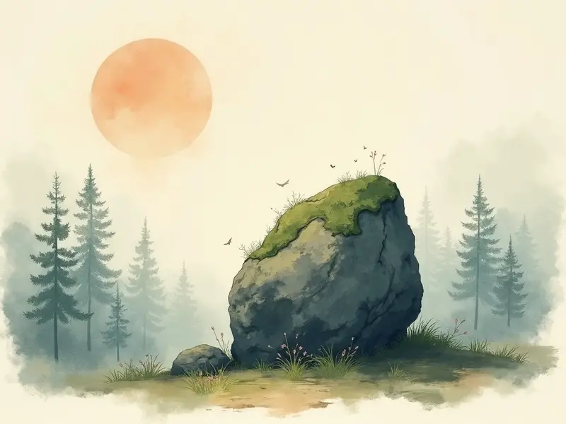 夢のイラスト:大きな岩