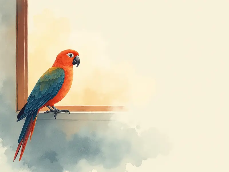 夢のイラスト:オウムの夢