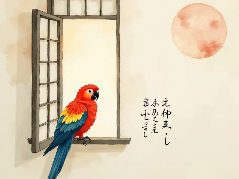 夢のイラスト:オウム