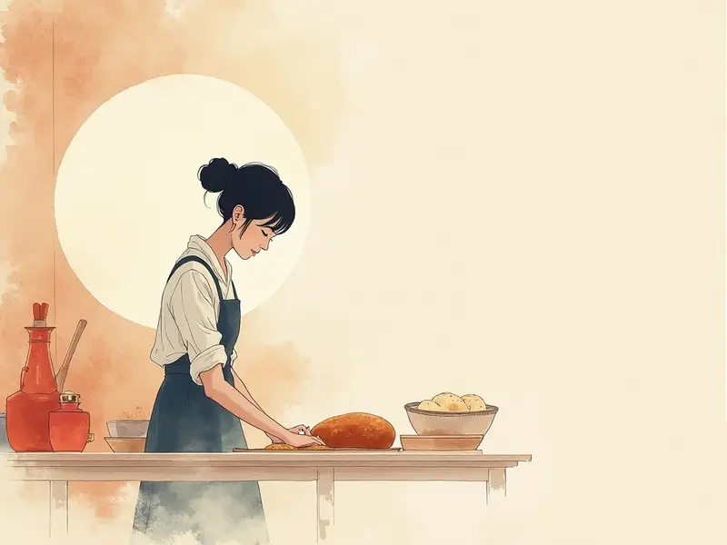 夢のイラスト:パンを焼く