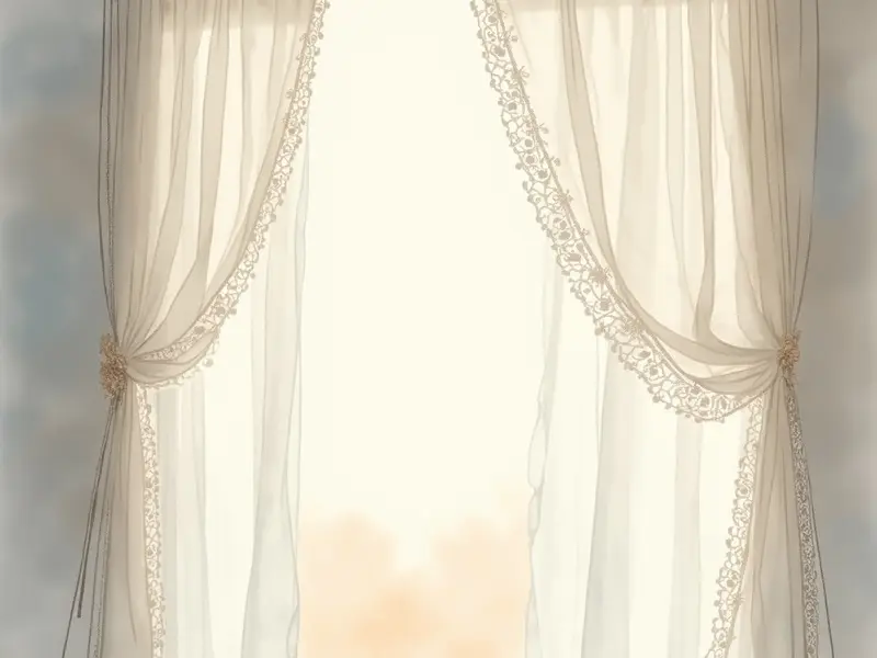 夢のイラスト:レースカーテン