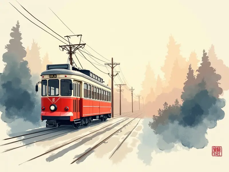 夢のイラスト:路面電車