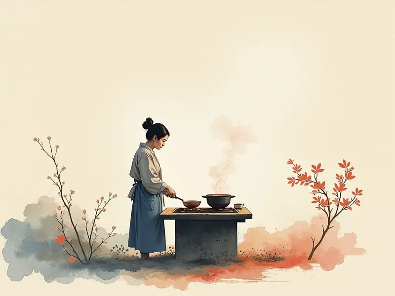 夢のイラスト:料理をする夢