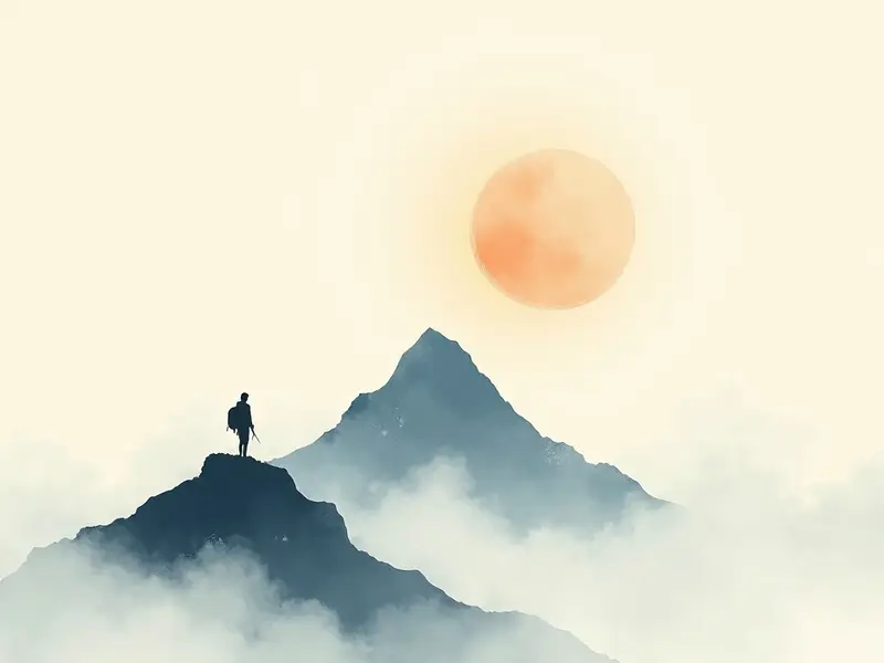 夢のイラスト:山頂