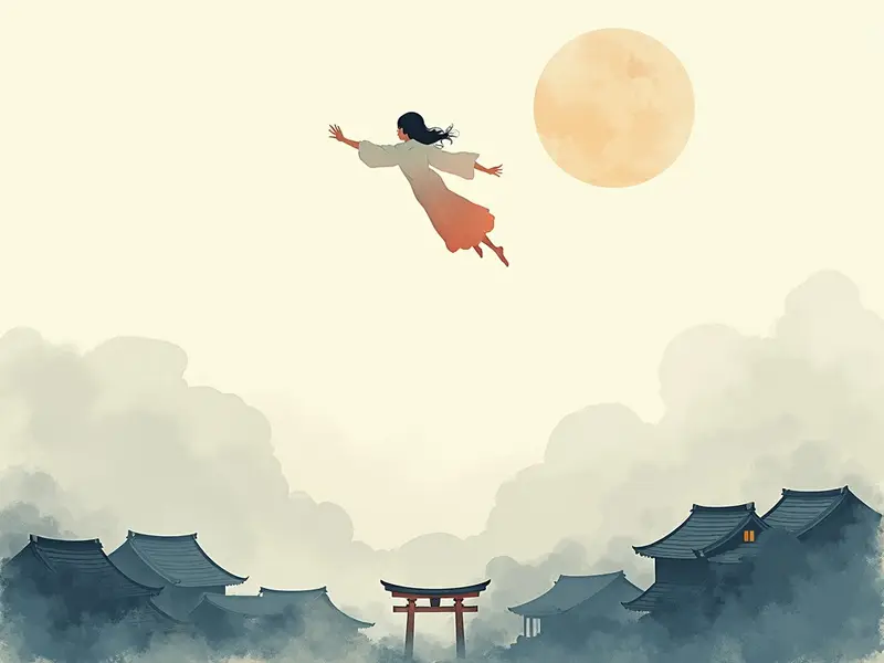 夢のイラスト:空を飛ぶ夢