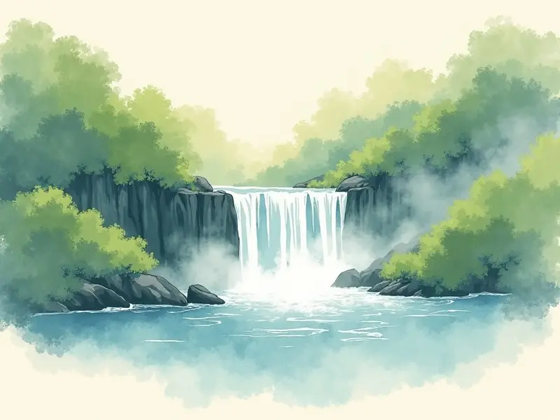 夢のイラスト:滝