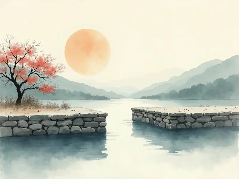 夢のイラスト:堤防