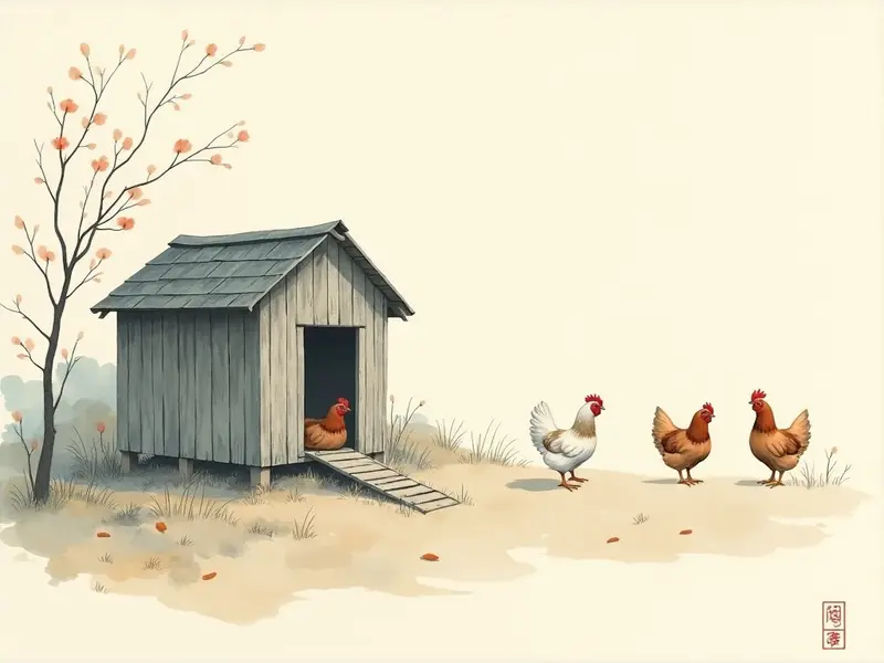 夢のイラスト:鶏小屋
